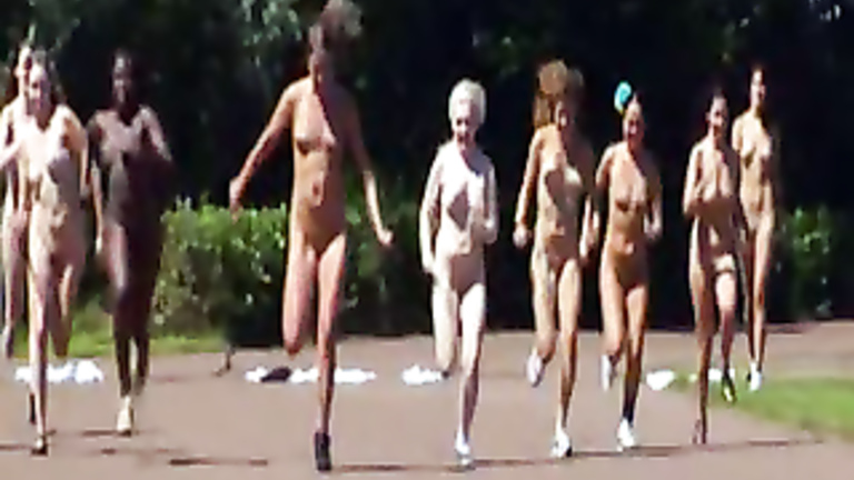 donna holliman add naked women running image